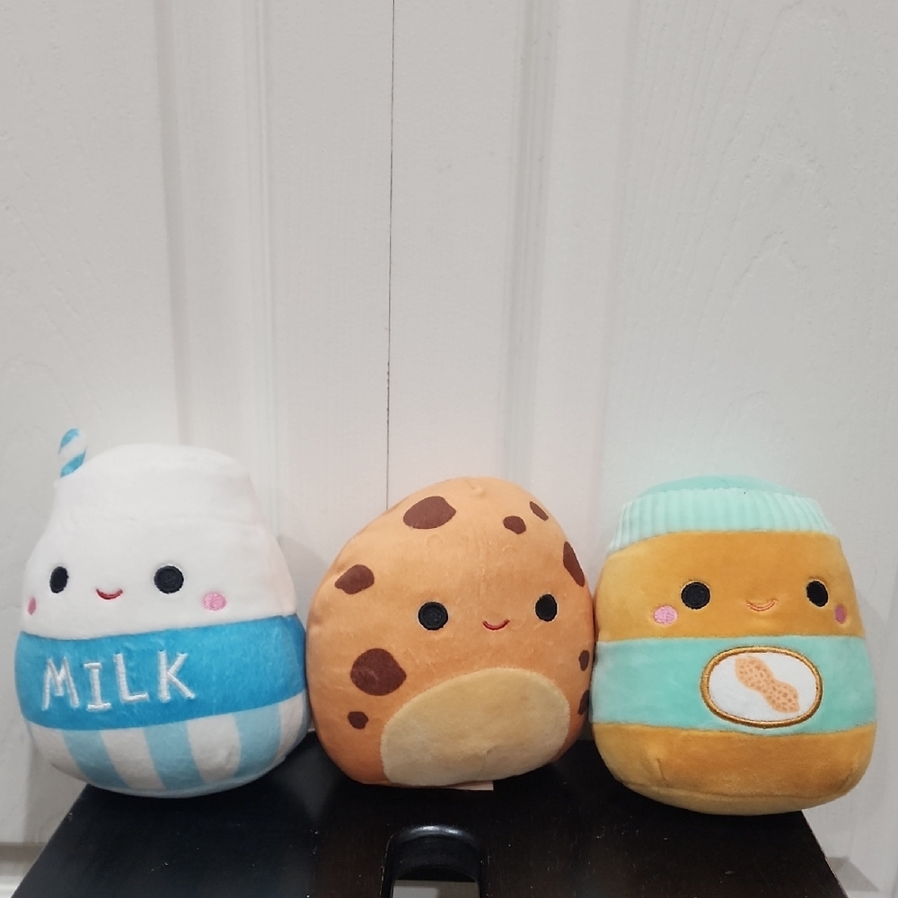 Squishmallows Plush Toy Set - Blue, Brown, Yellow